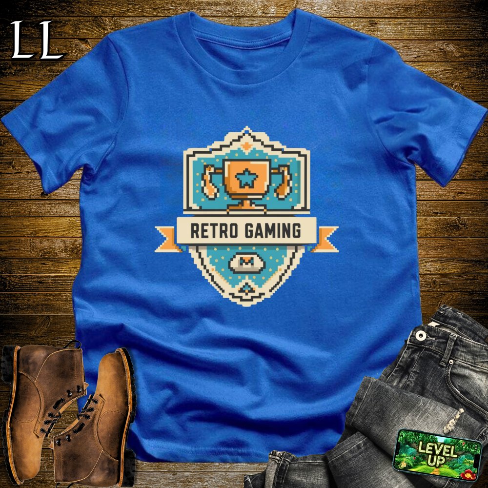 Retro Gaming Award Softstyle Tee - Royal - LegacyLayers