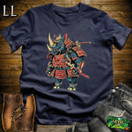 Rhino Samurai Navy | Animal Warrior Graphic Tee