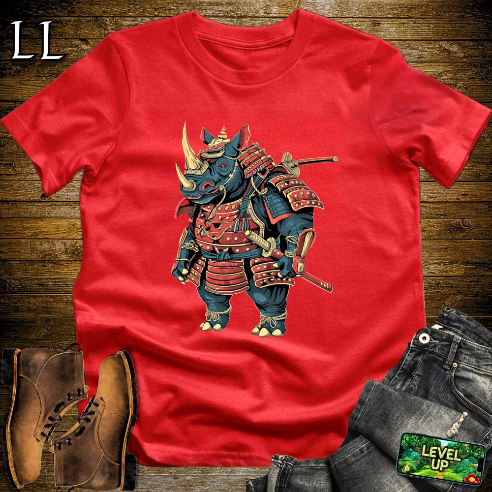 Rhino Samurai Softstyle Tee - Red - LegacyLayers