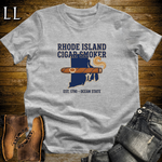 Rhode Island Cigar Smoker T-Shirt Sport Grey | RI Cigar Gift