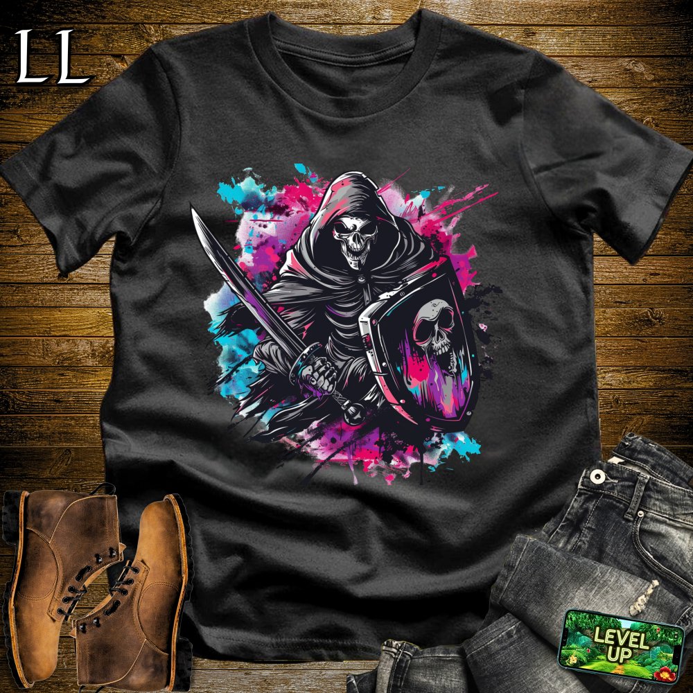 Riot Shield Grim Reaper Softstyle Tee - Black - LegacyLayers