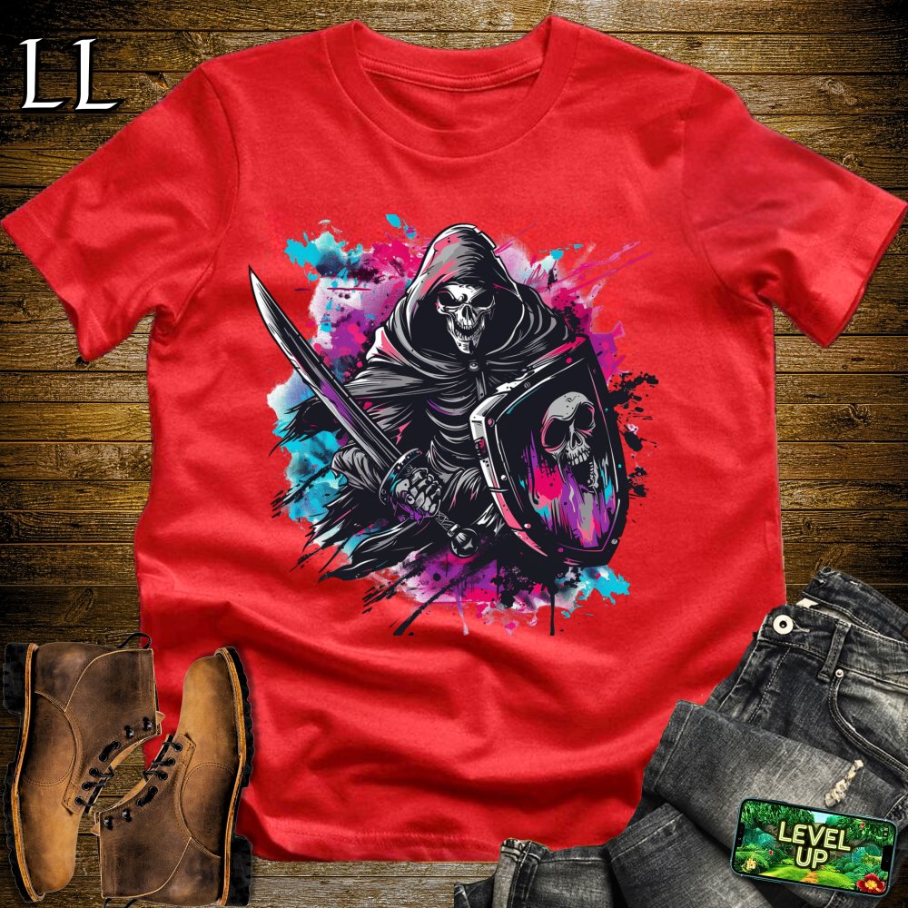 Riot Shield Grim Reaper Softstyle Tee - Red - LegacyLayers