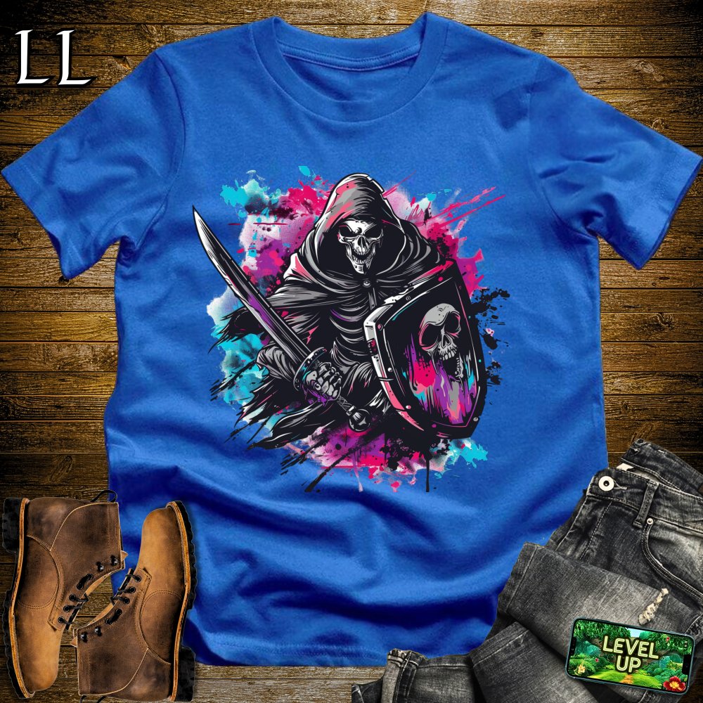 Riot Shield Grim Reaper Softstyle Tee - Royal - LegacyLayers