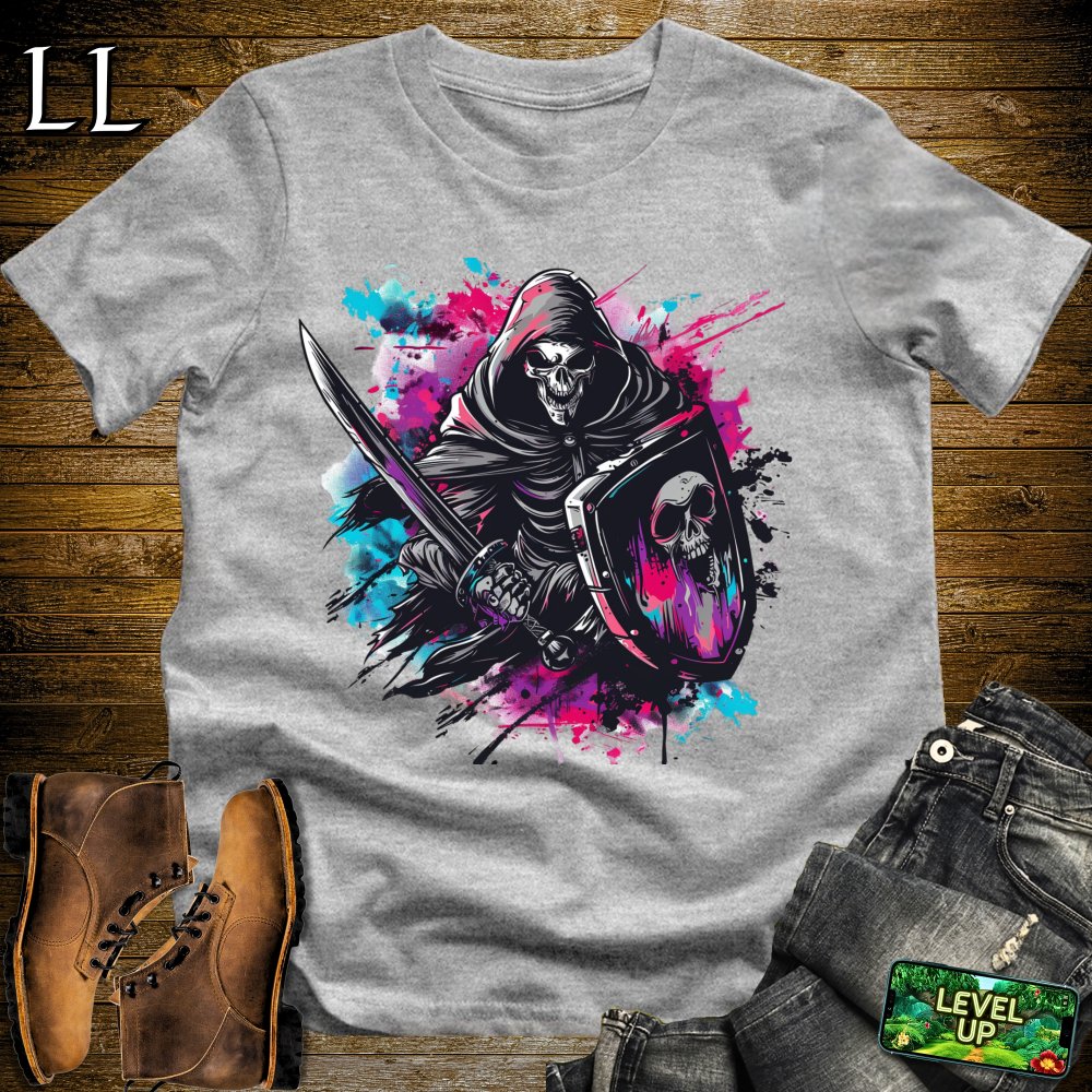 Riot Shield Grim Reaper Softstyle Tee - Sport Grey - LegacyLayers