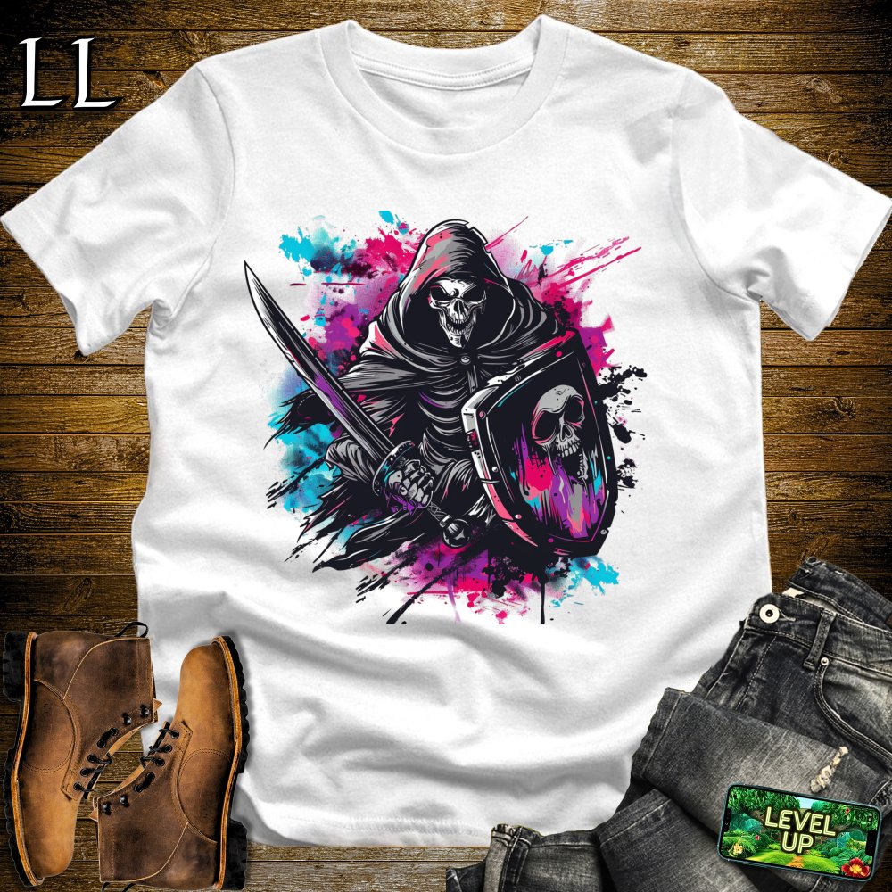 Riot Shield Grim Reaper Softstyle Tee - White - LegacyLayers