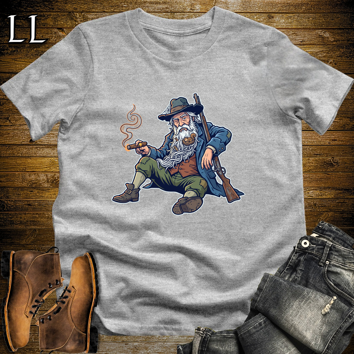 Rip Van Winkle Long Nap Cigar T-Shirt Sport Grey | Long Nap Cigar Shirt