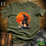 Rising Sun Samurai Military Green | Japanese Warrior Graphic