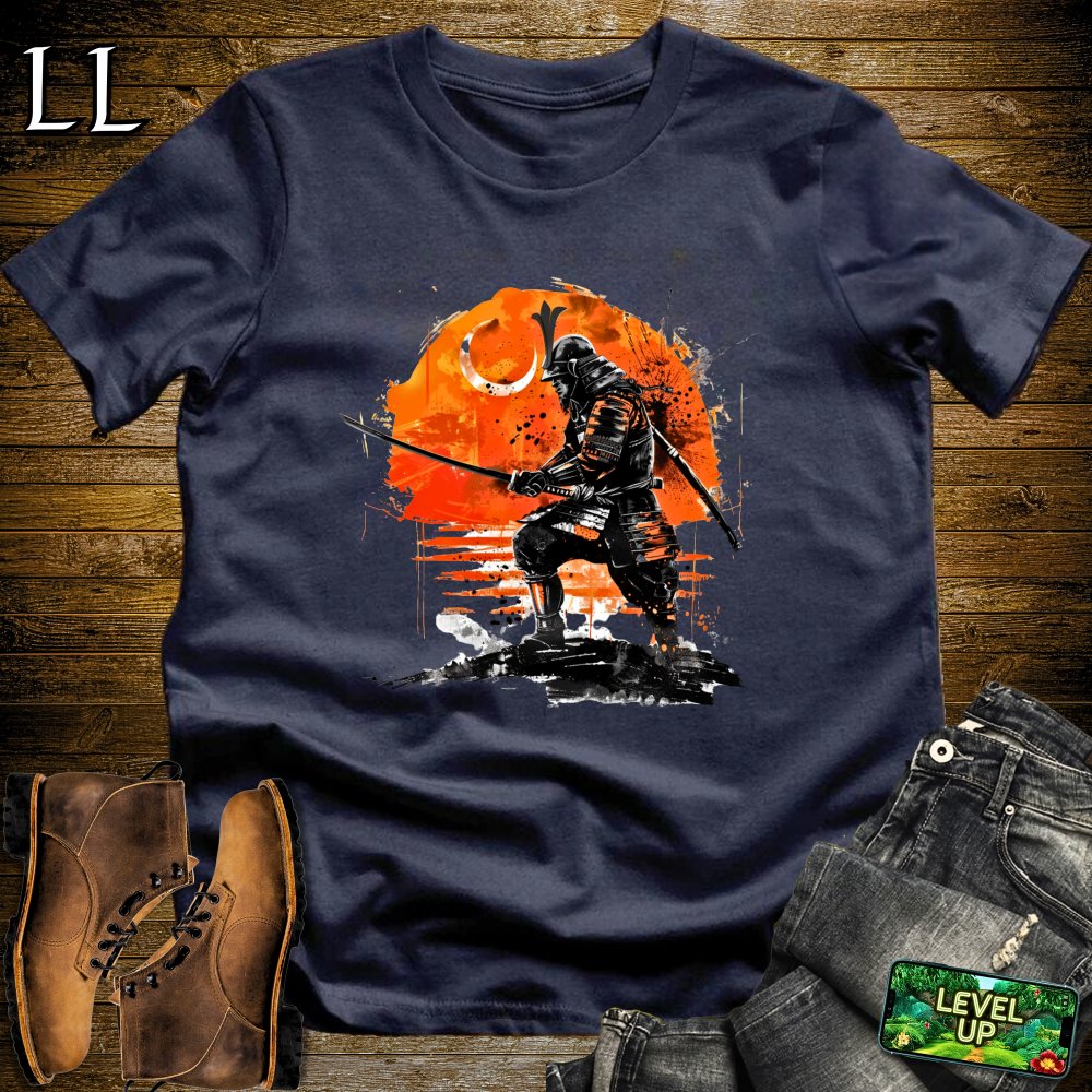 Rising Sun Samurai Softstyle Tee - Navy - LegacyLayers