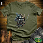 Robo Samurai Military Green | Mecha Warrior Graphic Tee