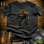 Robot Gladiator Gorilla Softstyle Tee Black | Sci-Fi Graphic
