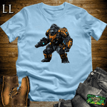 Robot Gladiator Gorilla Softstyle Tee Light Blue | Sci-Fi Graphic