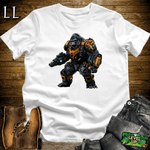 Robot Gladiator Gorilla Softstyle Tee White | Sci-Fi Graphic