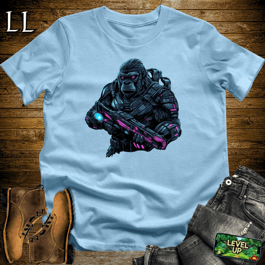 Robot Hunter Gorilla Softstyle Tee - Light Blue - LegacyLayers