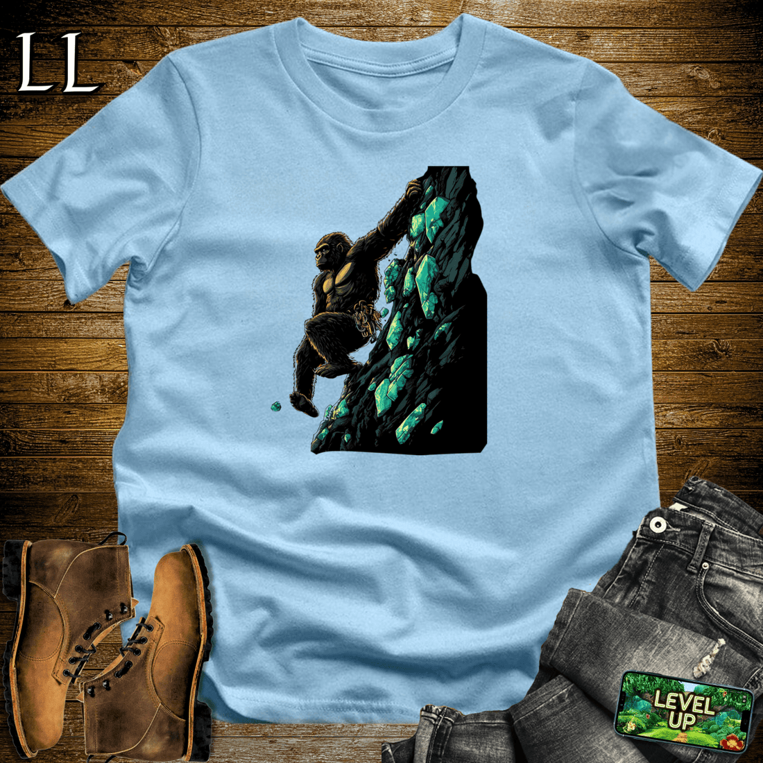 Rock Climber Gorilla Softstyle Tee | Adventure