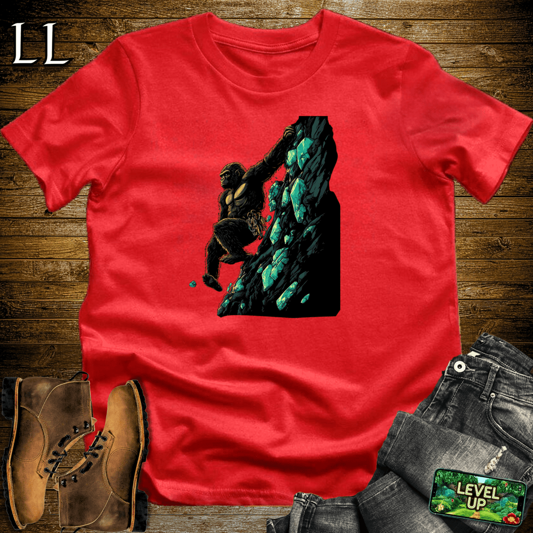 Rock Climber Gorilla Softstyle Tee | Adventure