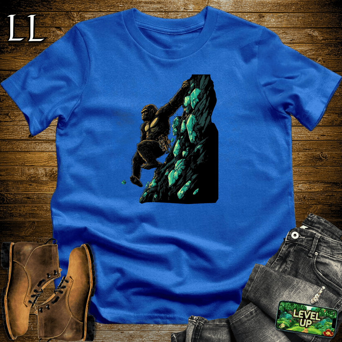 Rock Climber Gorilla Softstyle Tee | Adventure