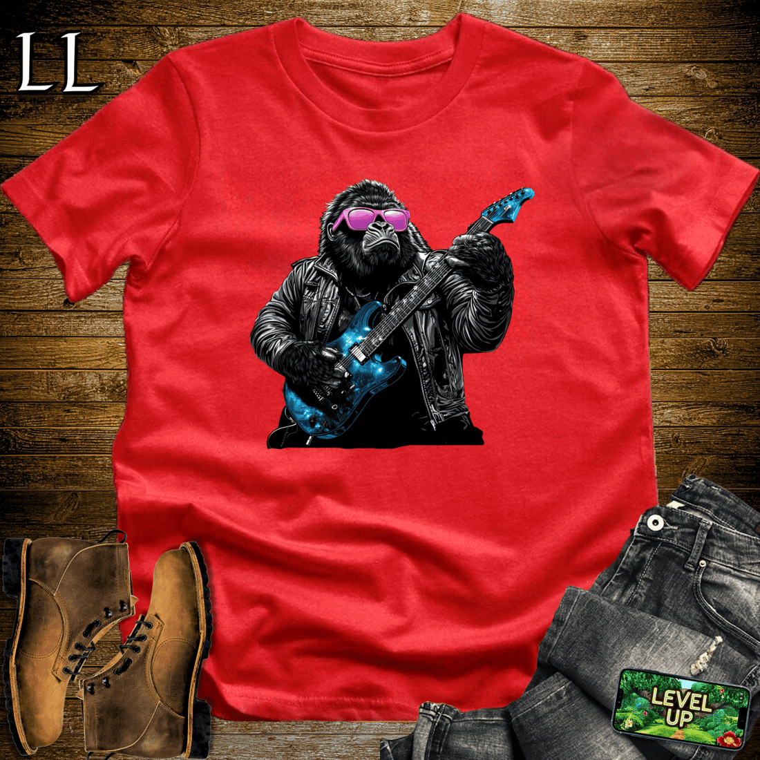 Rock Star Gorilla Softstyle Tee | Musician Gift