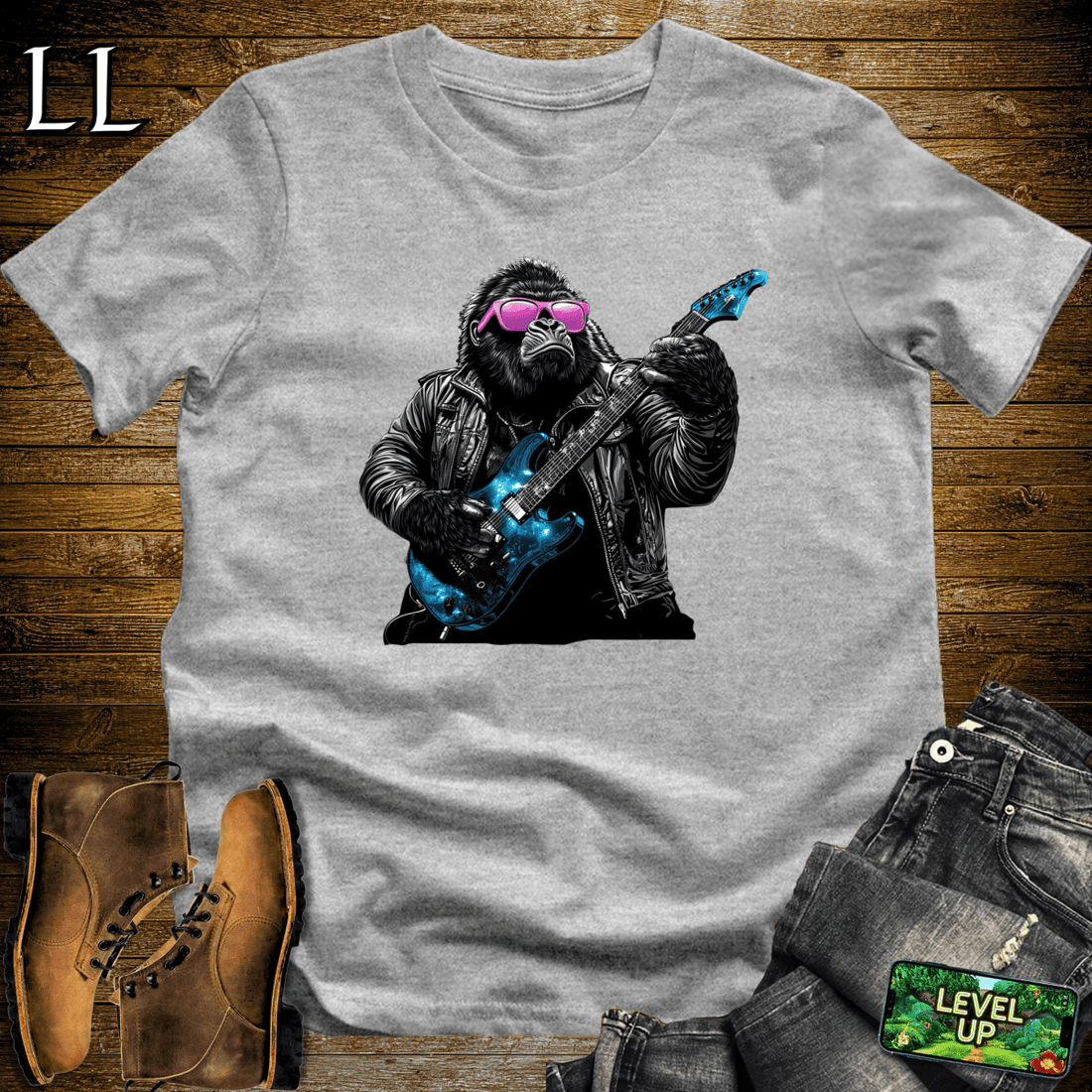 Rock Star Gorilla Softstyle Tee | Musician Gift