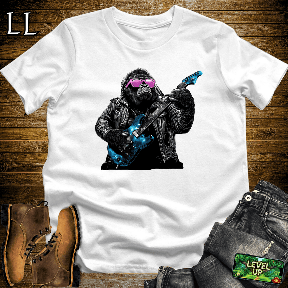 Rock Star Gorilla Softstyle Tee | Musician Gift