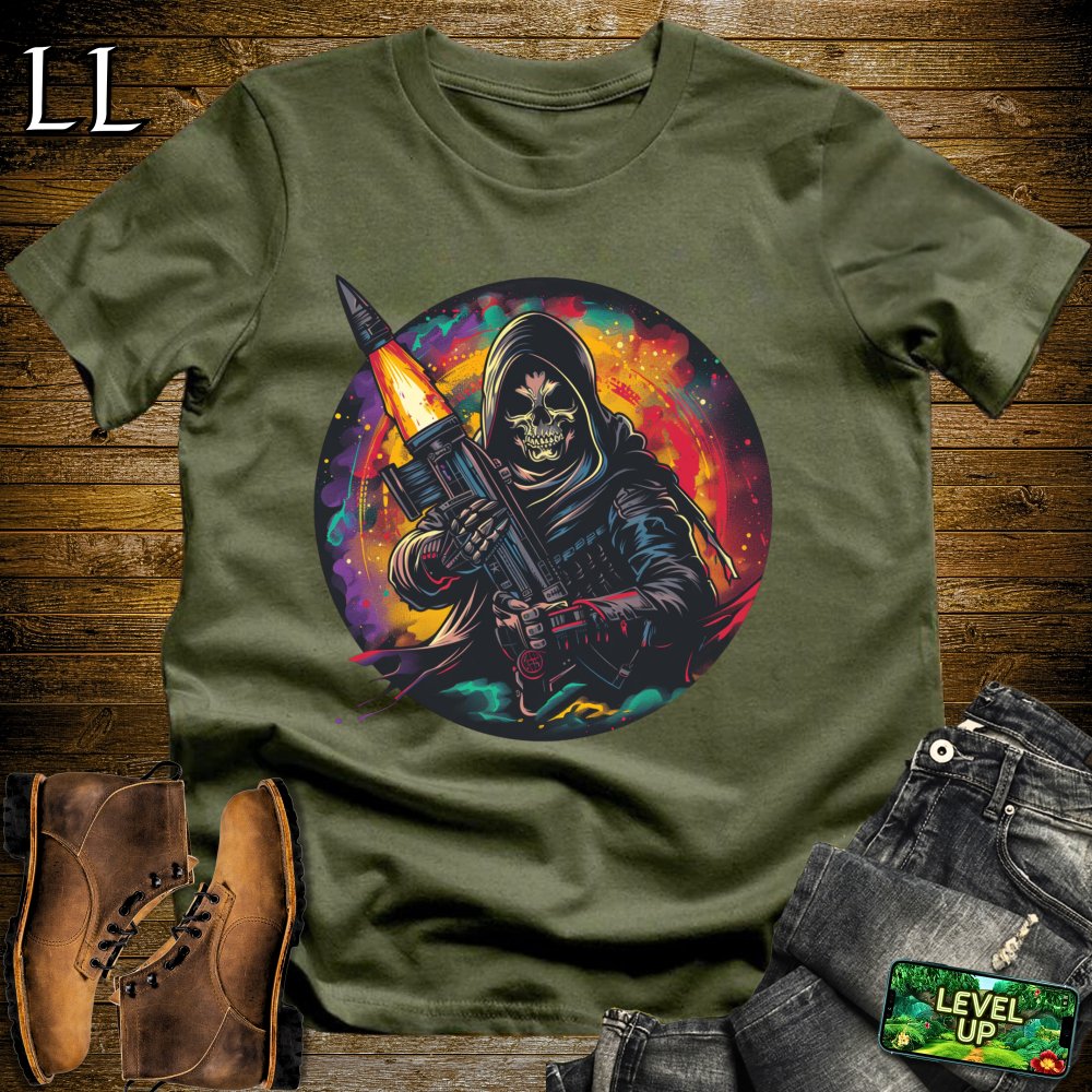 Rocket Launcher Grim Reaper Softstyle Tee - Military Green - LegacyLayers