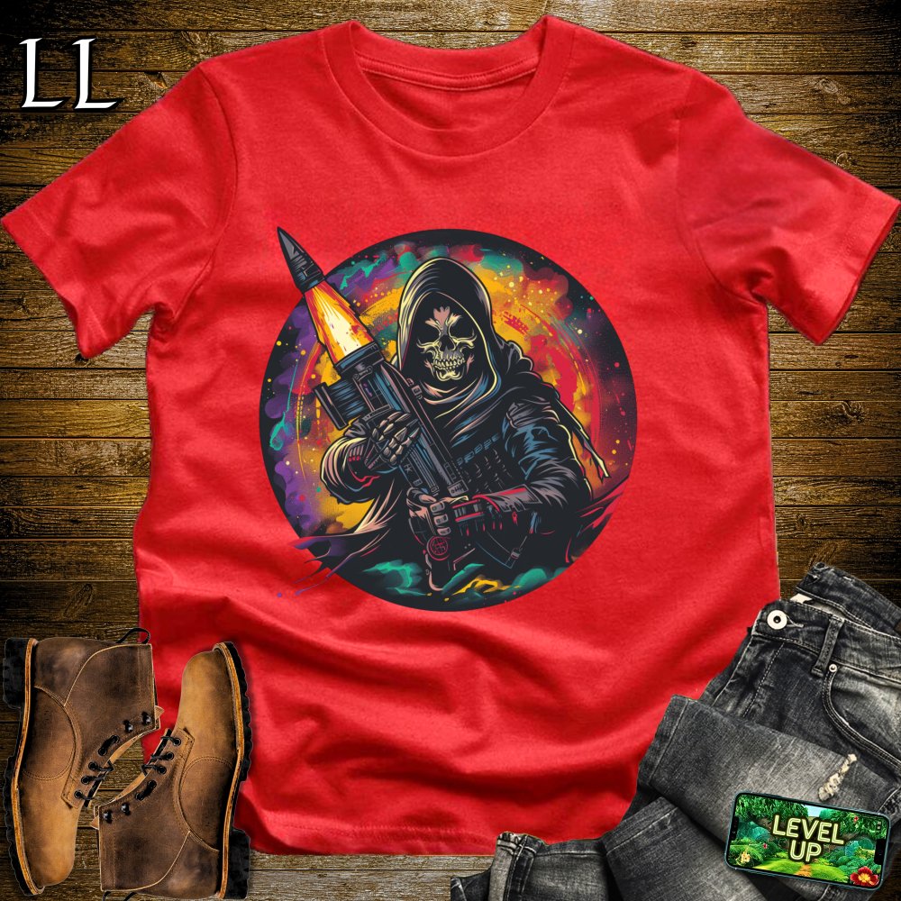 Rocket Launcher Grim Reaper Softstyle Tee - Red - LegacyLayers