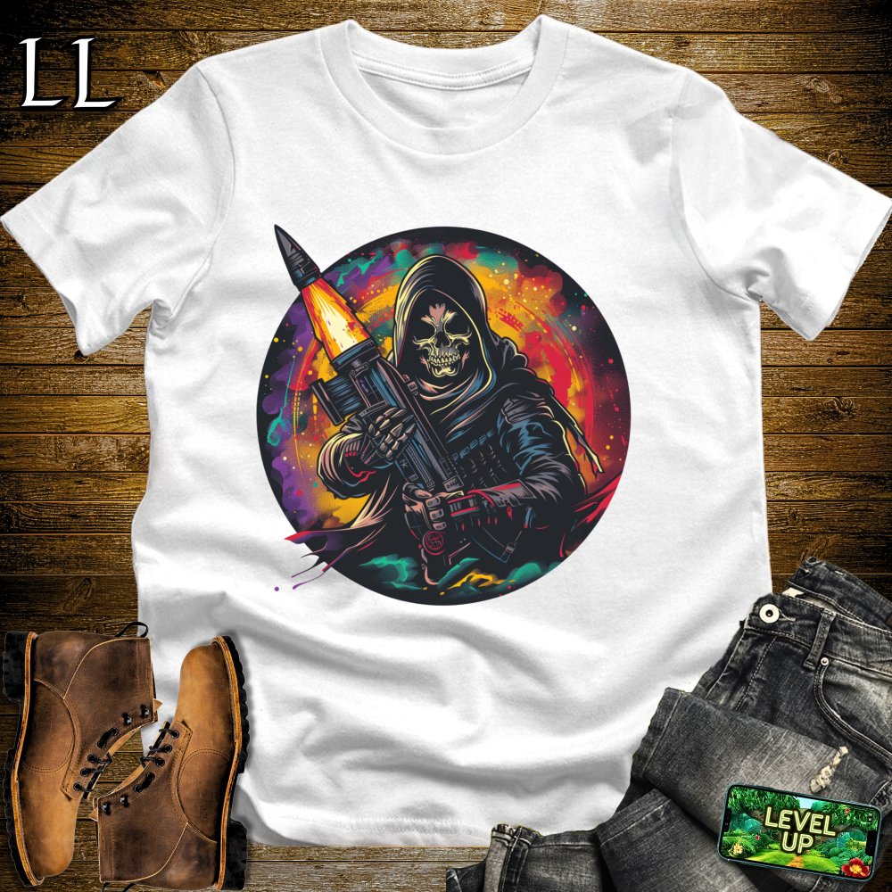 Rocket Launcher Grim Reaper Softstyle Tee - White - LegacyLayers