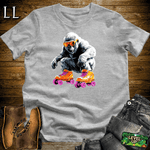 Roller Skating Gorilla Sport Grey | Fun Retro Sports Shirt