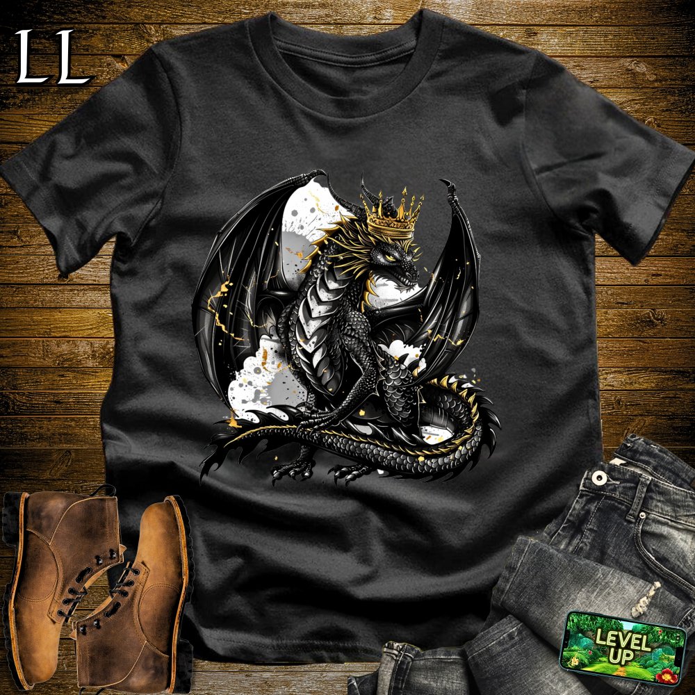 Royal Black Dragon Softstyle Tee - Black - LegacyLayers