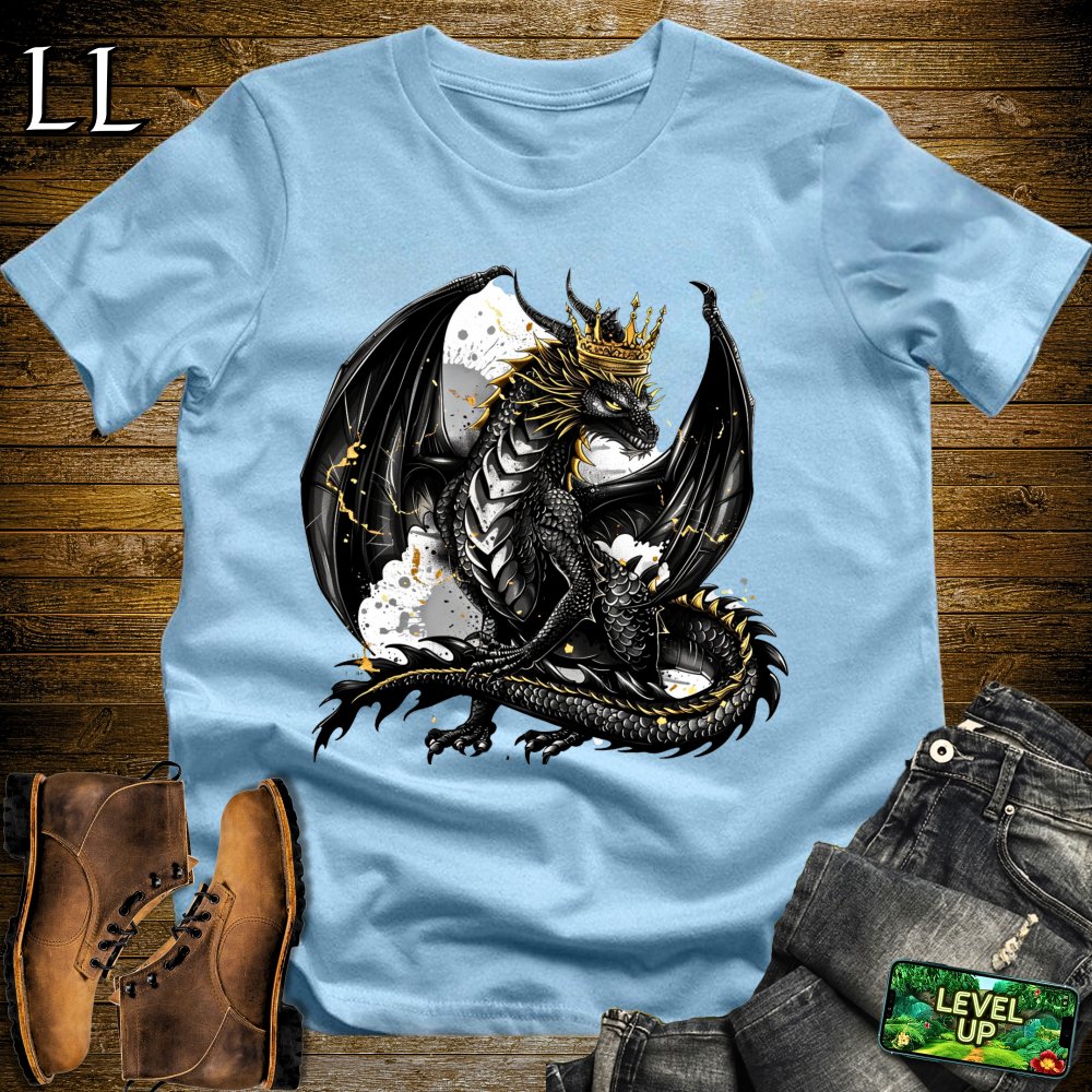 Royal Black Dragon Softstyle Tee - Light Blue - LegacyLayers