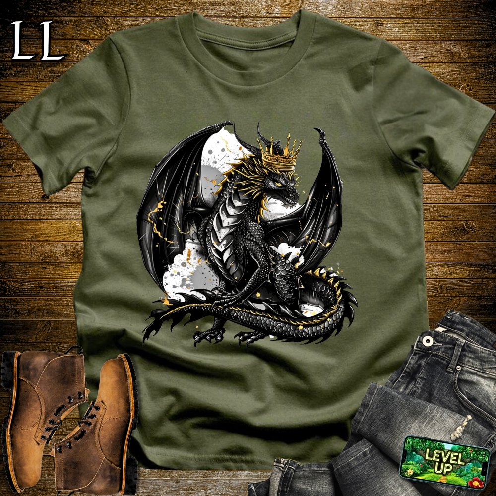 Royal Black Dragon Softstyle Tee - Military Green - LegacyLayers