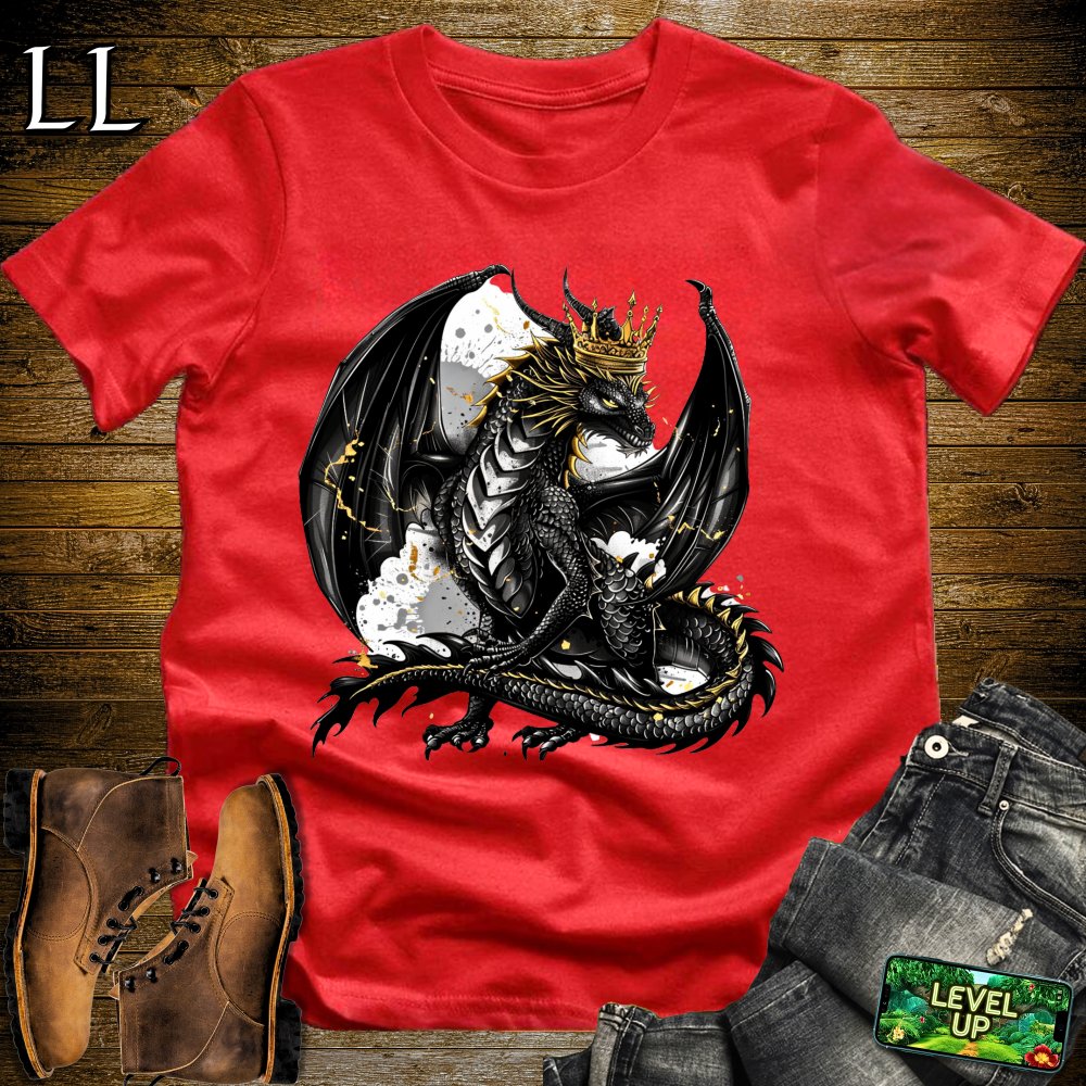 Royal Black Dragon Softstyle Tee - Red - LegacyLayers