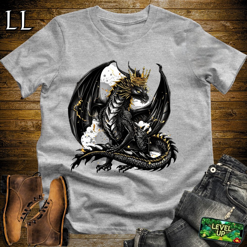 Royal Black Dragon Softstyle Tee - Sport Grey - LegacyLayers