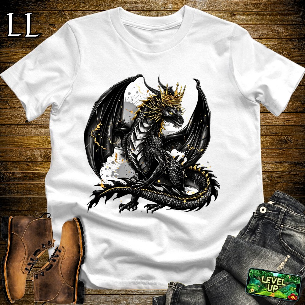 Royal Black Dragon Softstyle Tee - White - LegacyLayers