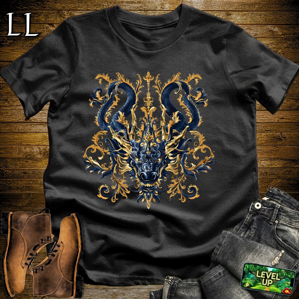 Royal Dragon Mask Softstyle Tee - Black - LegacyLayers