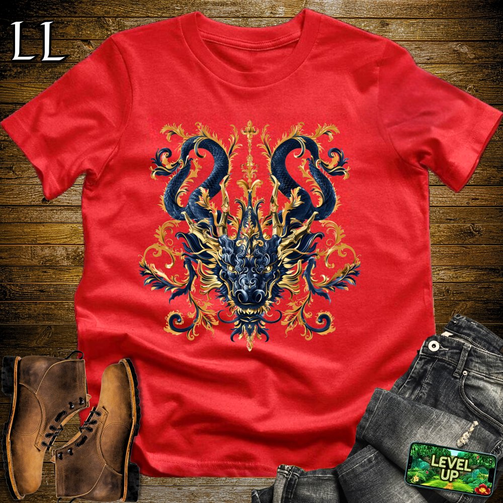 Royal Dragon Mask Softstyle Tee - Red - LegacyLayers