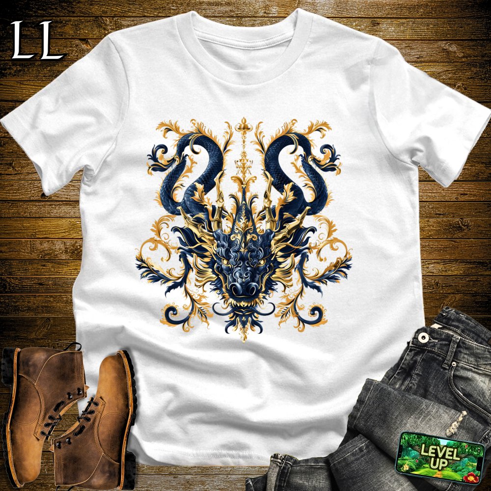 Royal Dragon Mask Softstyle Tee - White - LegacyLayers