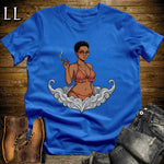 Sienna's Smoke Break Cigar Girl T-Shirt Royal | Cigar Pin-Up Girl Tee