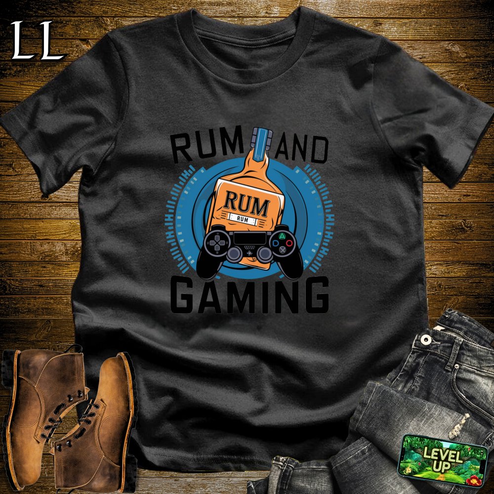 Rum and Gaming Softstyle Tee - Black - LegacyLayers