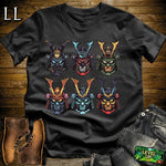 Samurai Battle Faces Black | Combat Warrior Tee