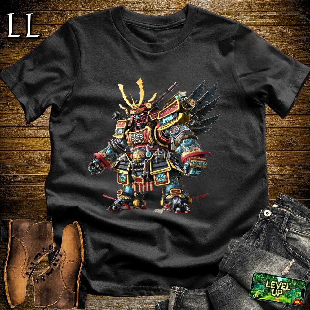 Samurai Gundam Black | Mecha Warrior Graphic Tee