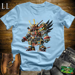 Samurai Gundam Light Blue | Mecha Warrior Graphic Tee