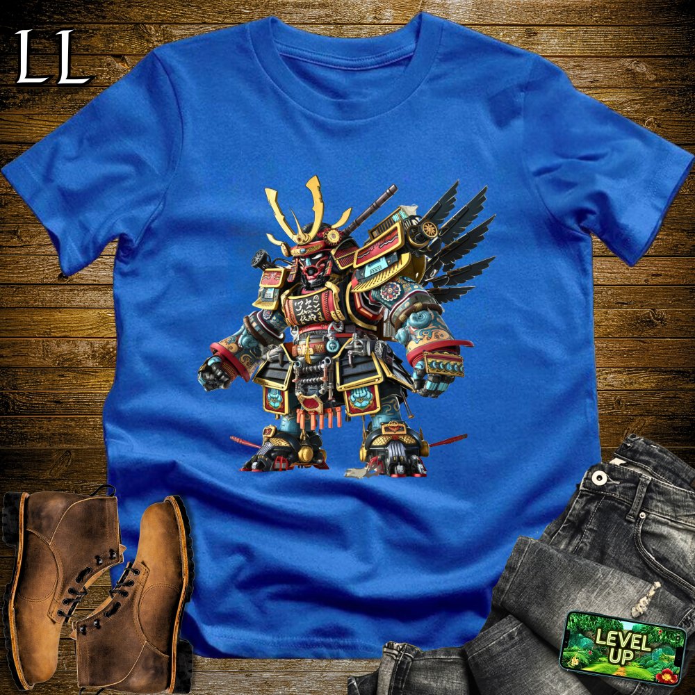 Samurai Gundam Royal Blue | Mecha Warrior Graphic Tee