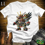 Samurai Gundam White | Mecha Warrior Graphic Tee