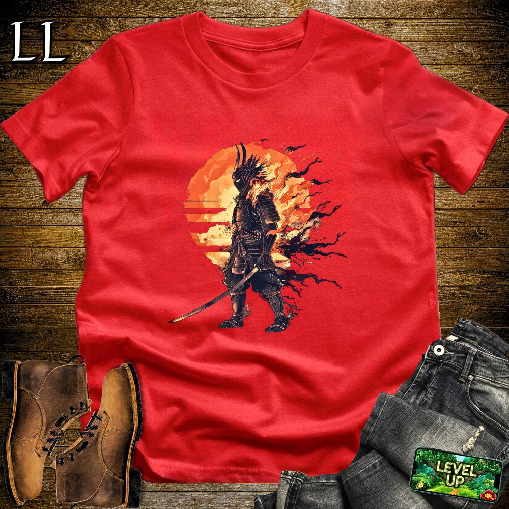 Samurai of the Flames Royal | Fire Warrior Graphic Tee