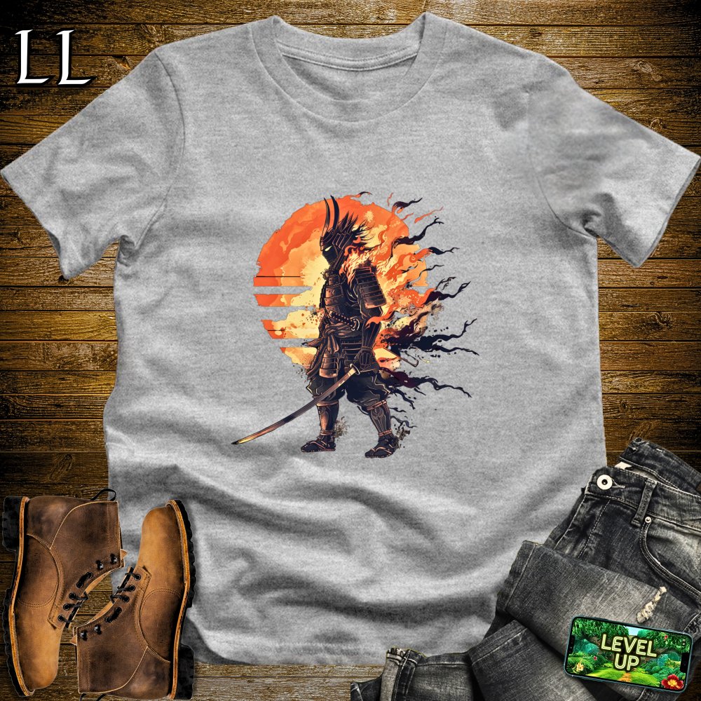 Samurai of the Flames Softstyle Tee - Sport Grey - LegacyLayers