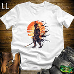Samurai of the Flames White | Fire Warrior Graphic Tee