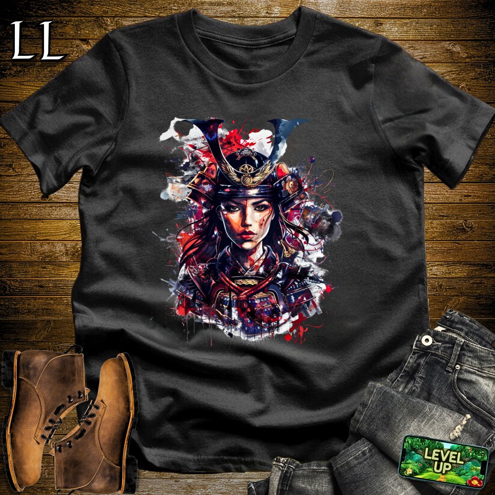 Samurai Queen Black | Female Warrior Graphic Tee
