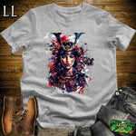 Samurai Queen Sport Grey | Female Warrior Graphic Tee
