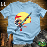 Samurai Katana Light Blue | Sword Master Graphic Tee