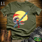 Samurai Katana Military Green | Sword Master Graphic Tee